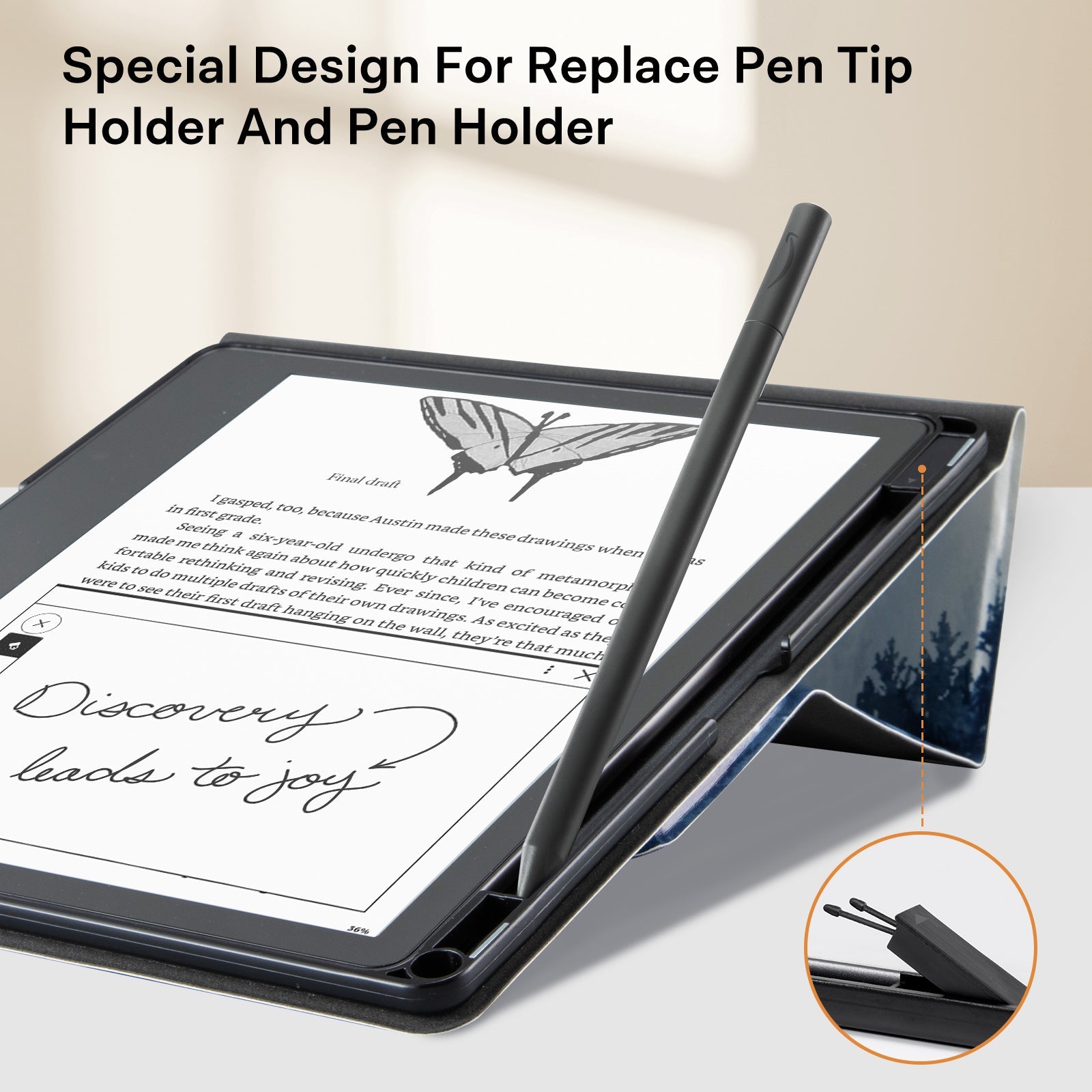 Senyu Forest Kindle Scribe 10.2 Inch Folio Case