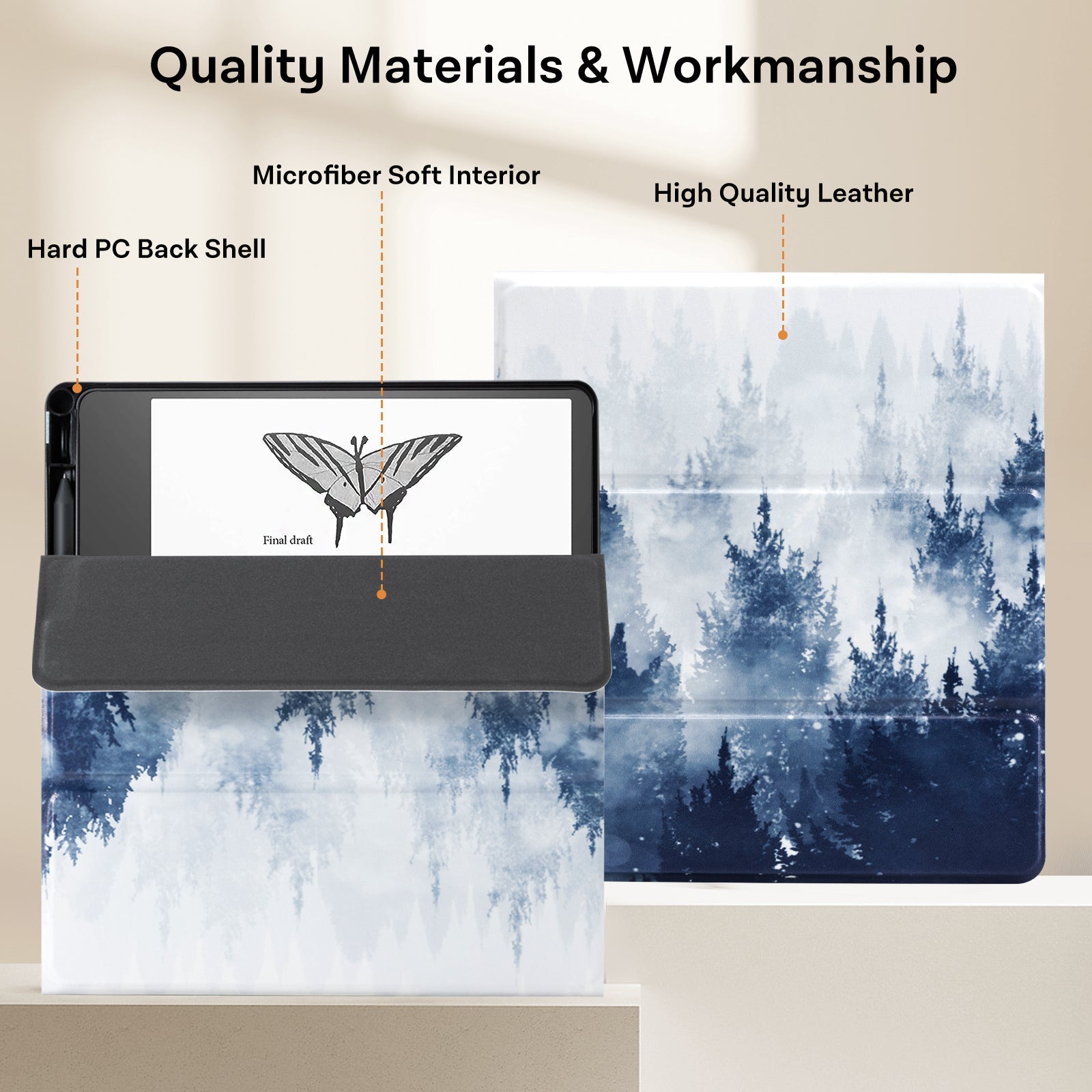 Senyu Forest Kindle Scribe 10.2 Inch Folio Case