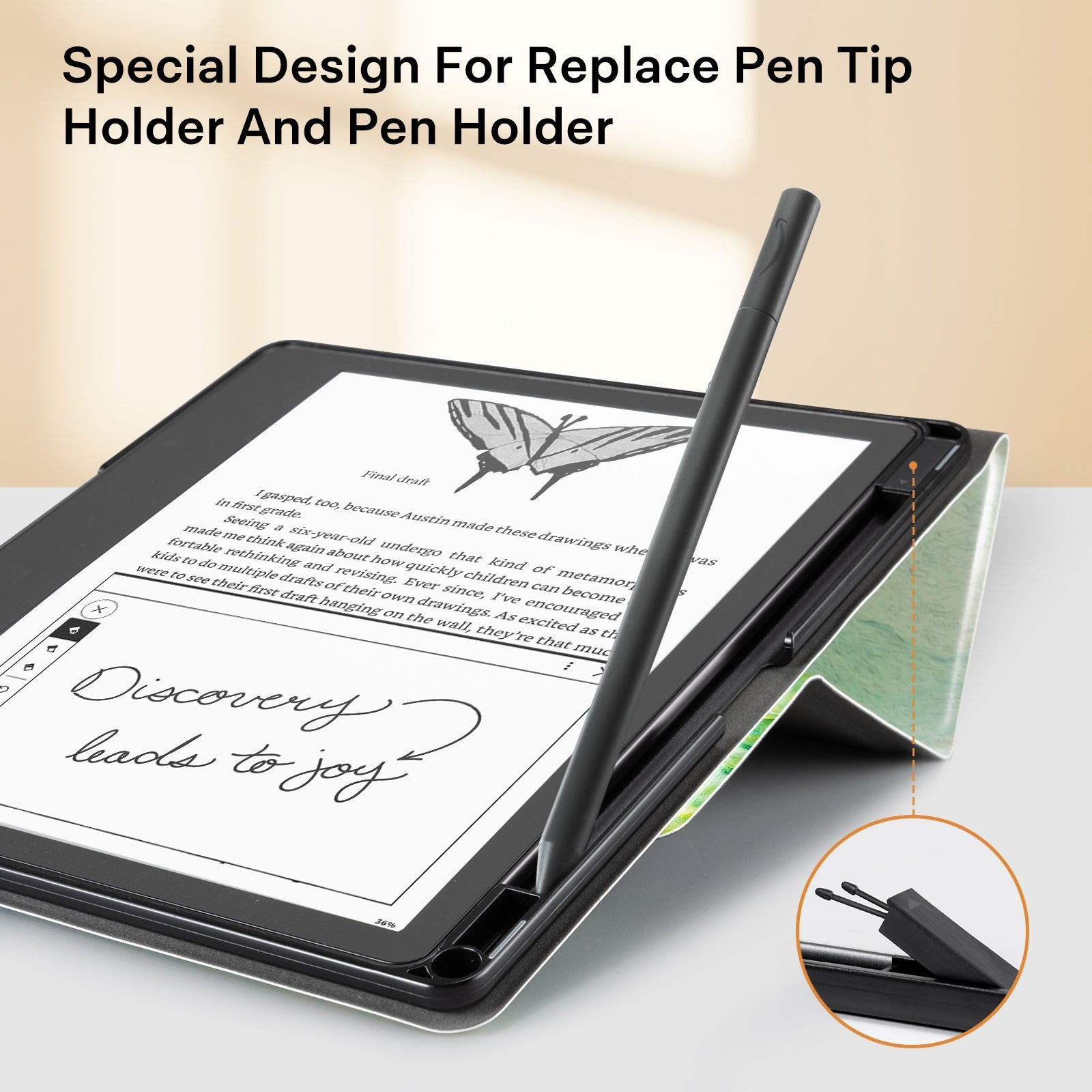 Eden Green Field Kindle Scribe 10.2 Inch Folio Case