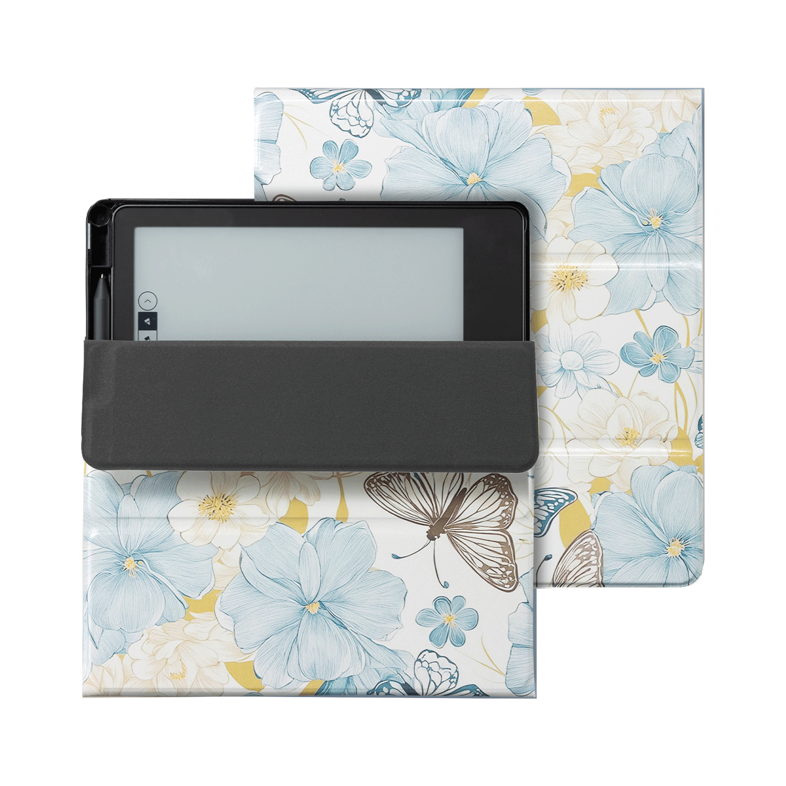 Eden Light Blue Floral Kindle Scribe 10.2 Inch Folio Case