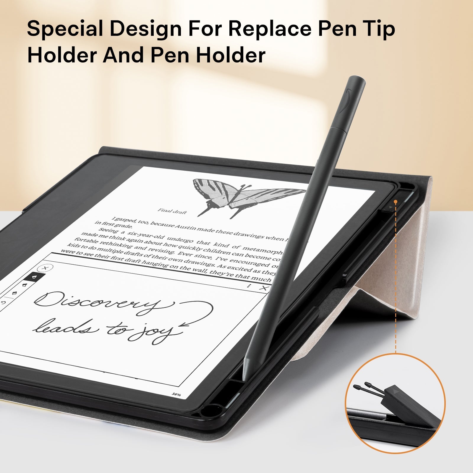 Kindle Scribe (2022/2024 10.2 Inch) tri-fold Stand-Prints Case#Color_Oil Paint Pink
