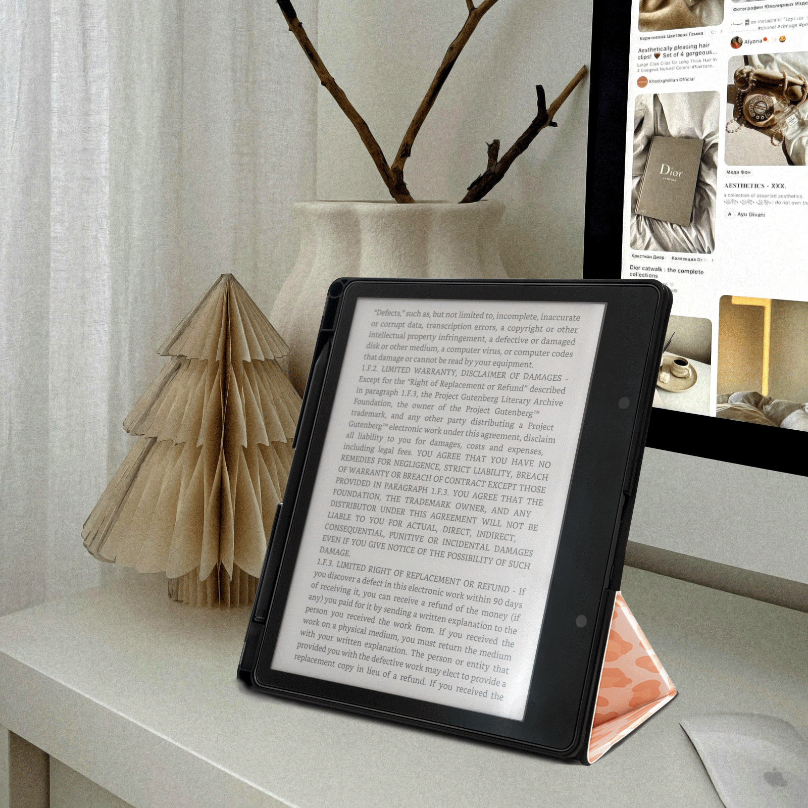 Kindle Scribe (2022/2024 10.2 Inch) tri-fold Stand-Prints Case#Color_Pink Leopard