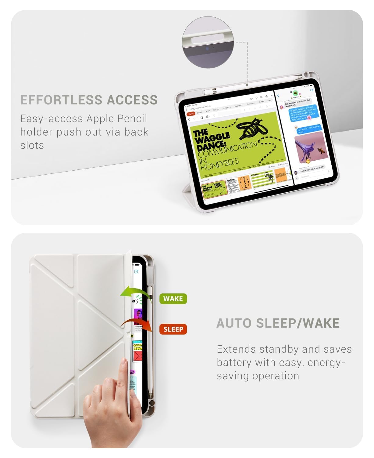 iPad 11th Gen (A16) 11" (2025) & 10th Gen 10.9" (2022) Case With Magnetic Stand#Color_Light Gray