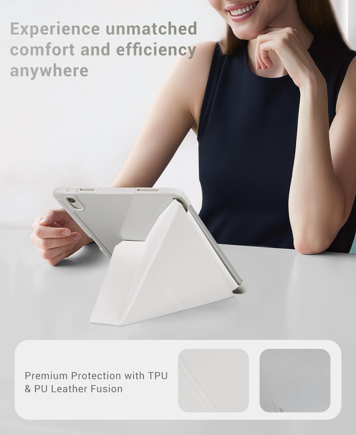 iPad 11th Gen (A16) 11" (2025) & 10th Gen 10.9" (2022) Case With Magnetic Stand#Color_Light Gray