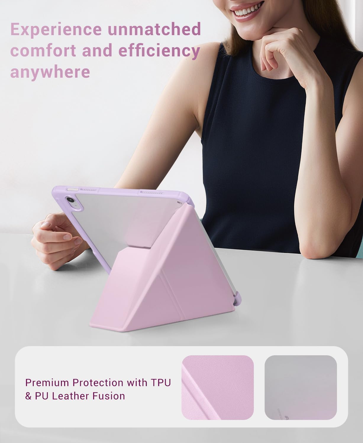iPad 11th Gen (A16) 11" (2025) & 10th Gen 10.9" (2022) Case With Magnetic Stand#Color_Light Purple