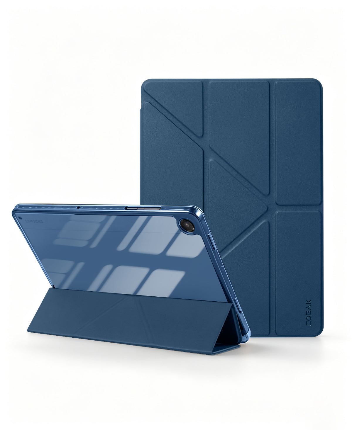 Galaxy Tab A11+ / A9+ 11" Multi-Angle Y-Fold Case#Color_Navy Blue