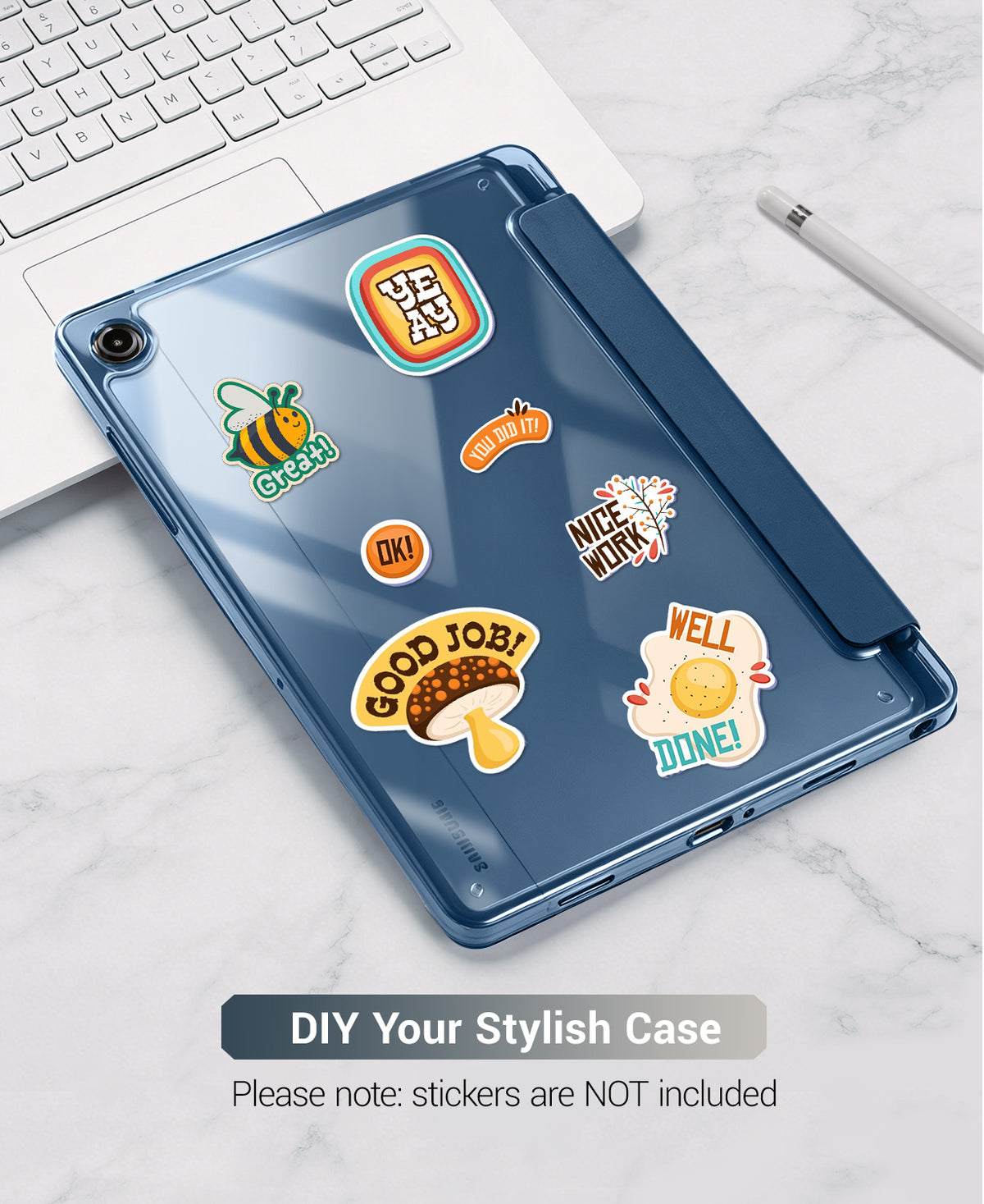 Galaxy Tab A11+ / A9+ 11" Multi-Angle Y-Fold Case#Color_Navy Blue