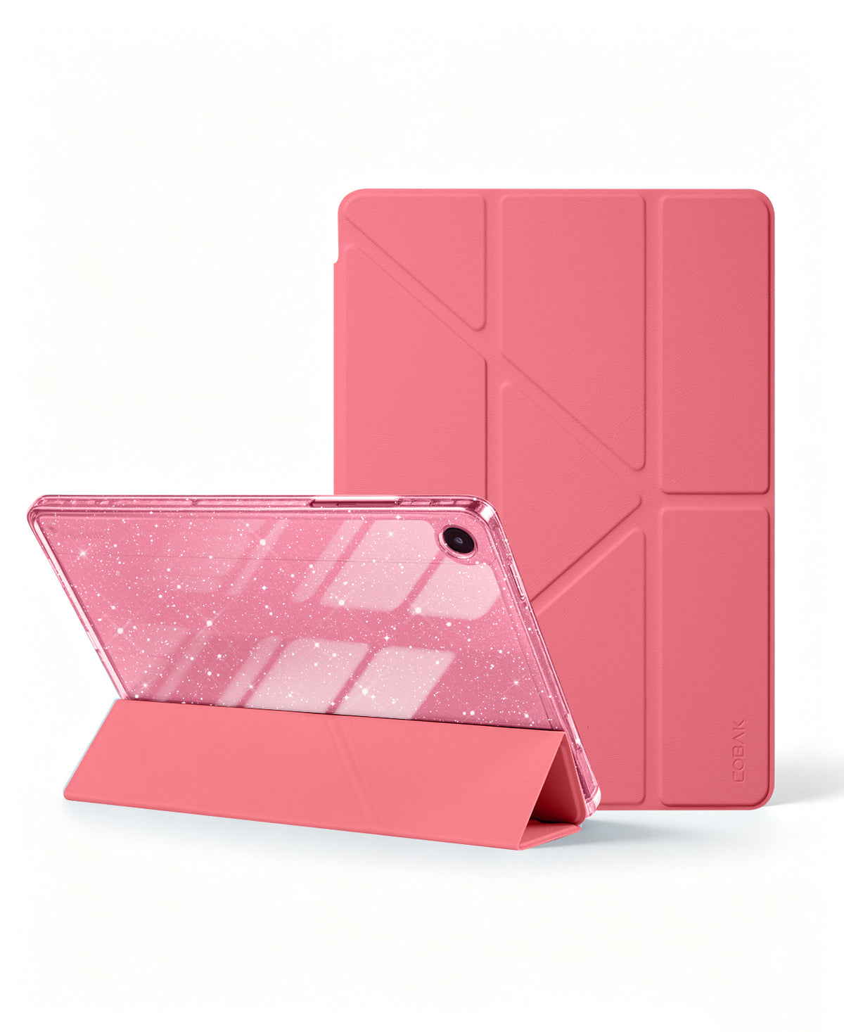 Galaxy Tab A11+ / A9+ 11" Multi-Angle Y-Fold Case#Color_Pink Glitter