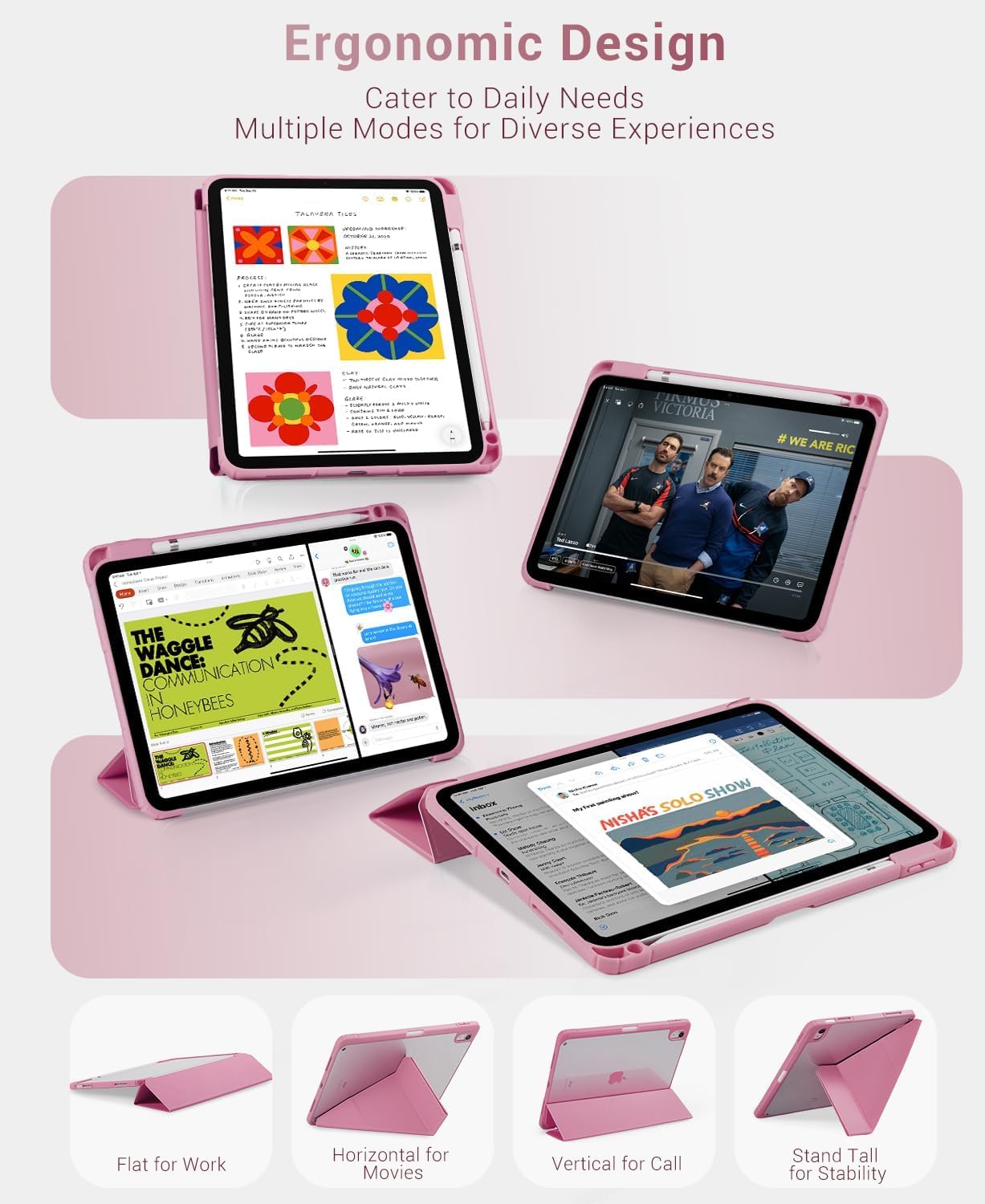 iPad 11th Gen (A16) 11" (2025) & 10th Gen 10.9" (2022) Case With Magnetic Stand#Color_Purple Gray