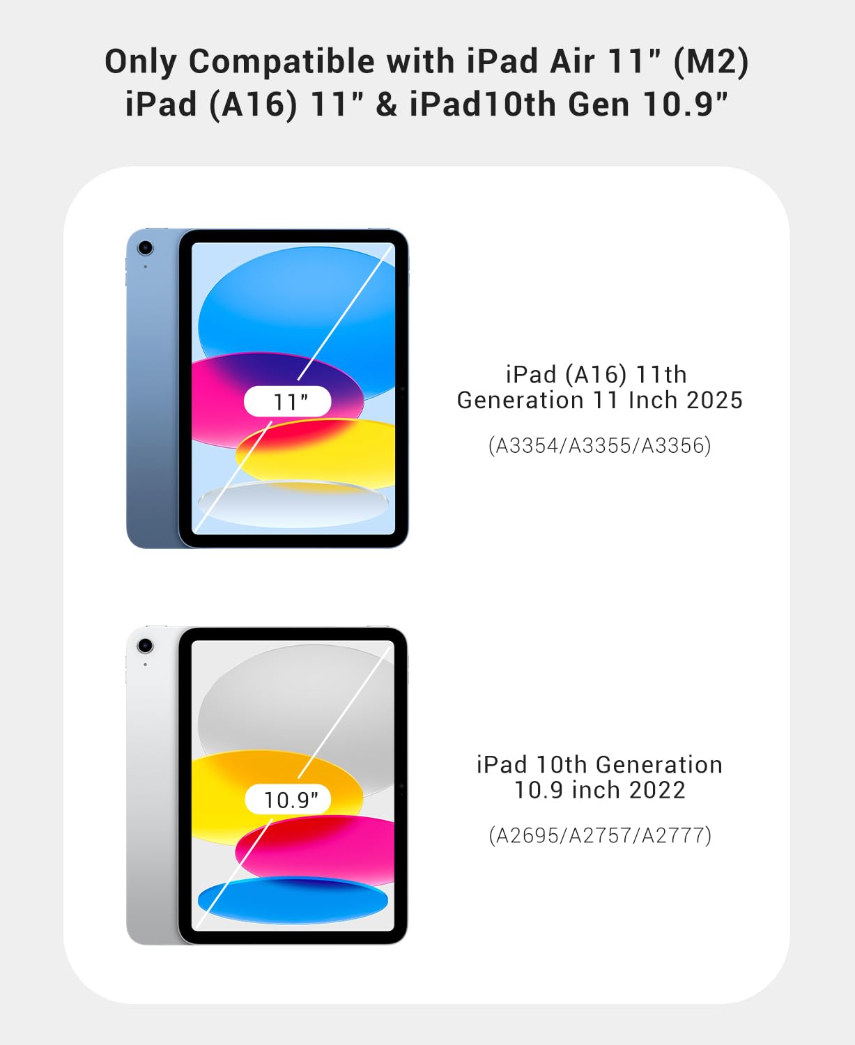 iPad 11th Gen (A16) 11" (2025) & 10th Gen 10.9" (2022) Case With Magnetic Stand#Color_Purple Glitter