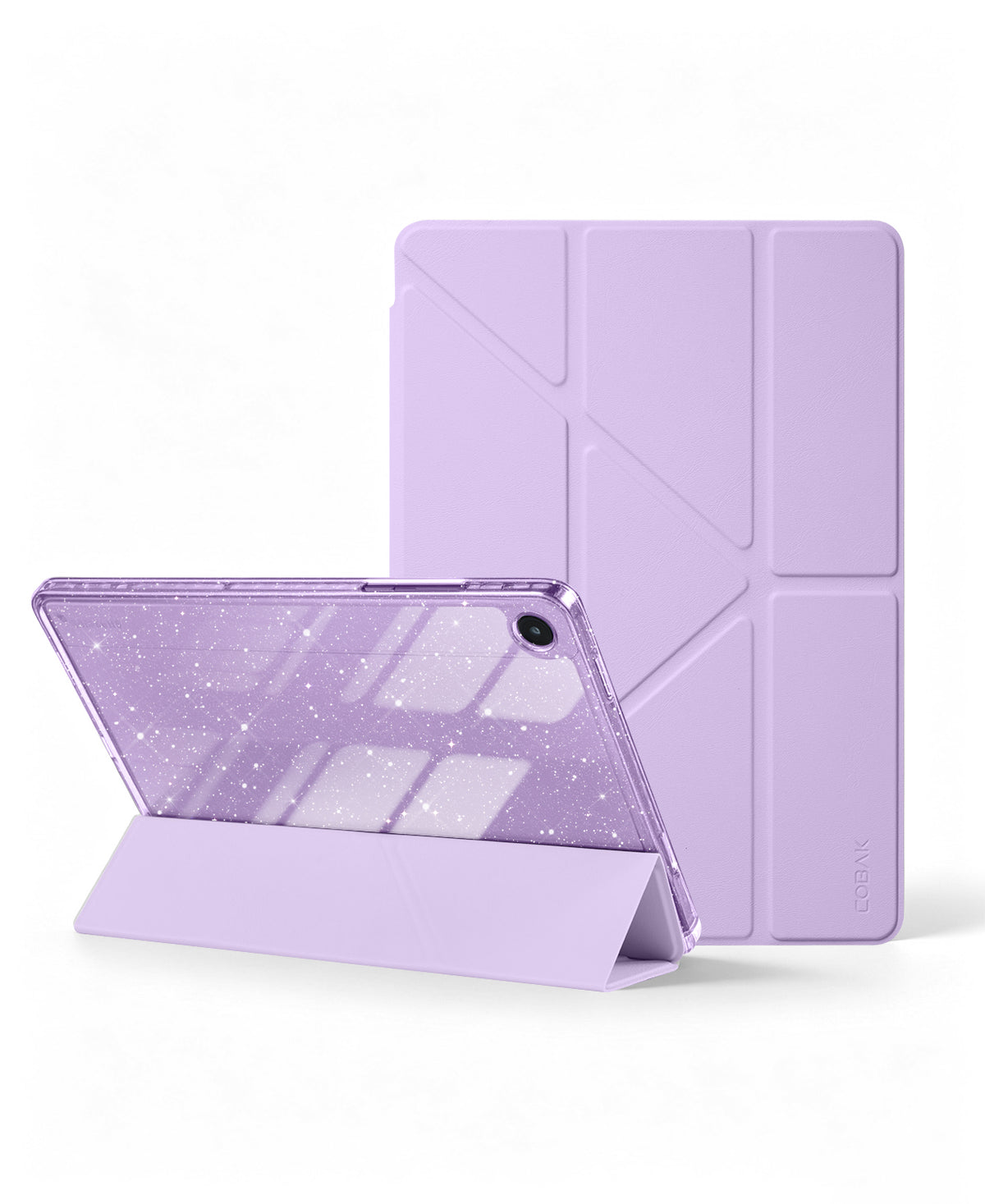 Galaxy Tab A11+ / A9+ 11" Multi-Angle Y-Fold Case#Color_Purple Glitter