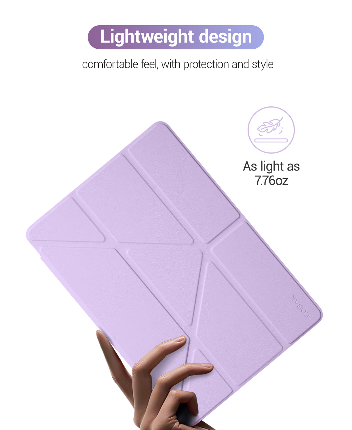 Galaxy Tab A11+ / A9+ 11" Multi-Angle Y-Fold Case#Color_Purple Glitter