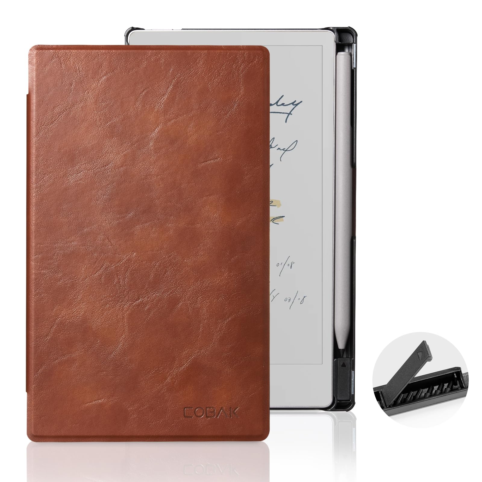 Remarkable Paper Pro Move 7.3 inch (2025) Cross texture Folio Cover#Color_Brown