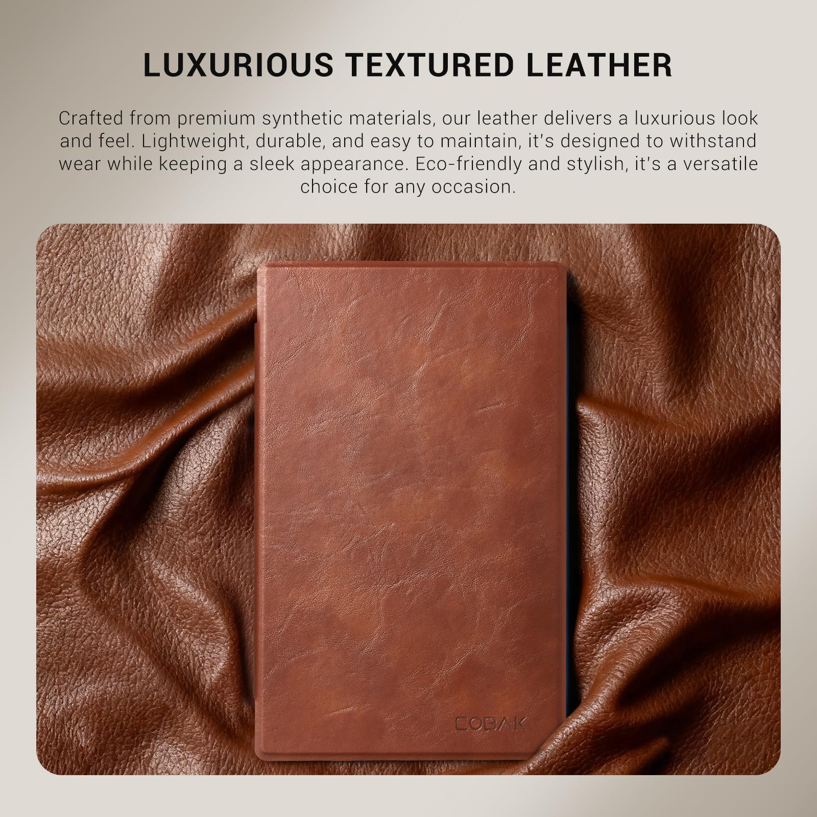 Remarkable Paper Pro Move 7.3 inch (2025) Cross texture Folio Cover#Color_Brown