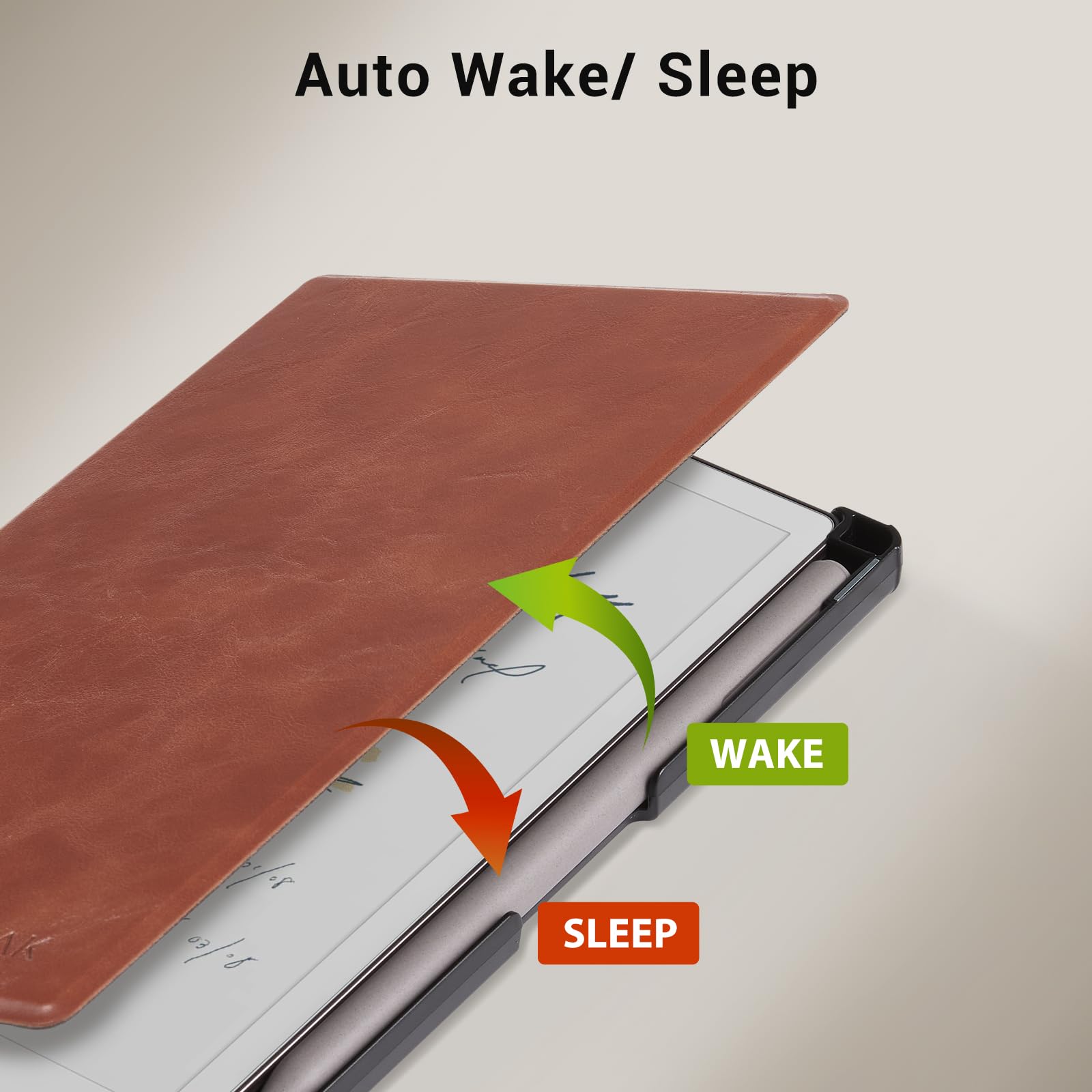 Remarkable Paper Pro Move 7.3 inch (2025) Cross texture Folio Cover#Color_Brown