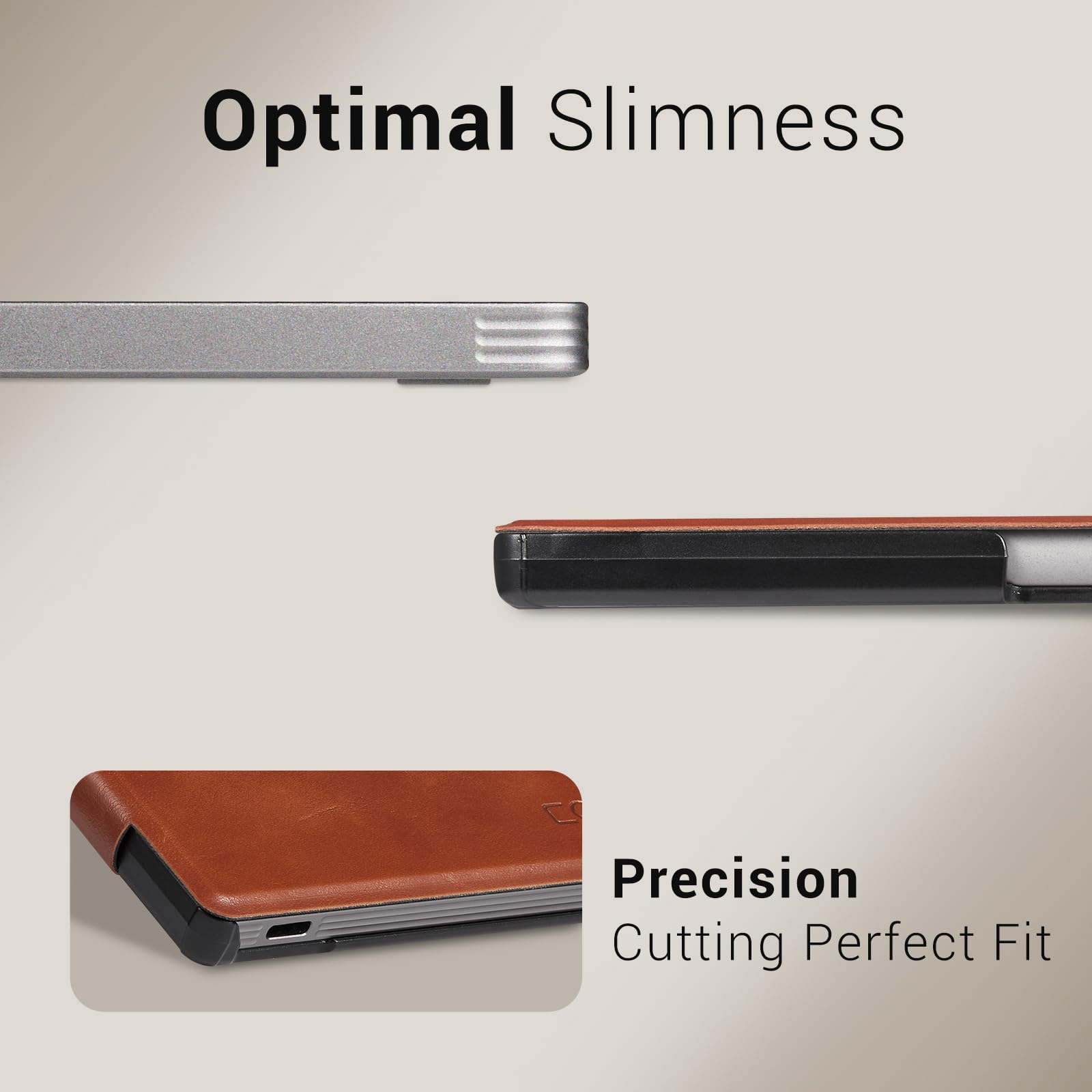 Remarkable Paper Pro Move 7.3 inch (2025) Cross texture Folio Cover#Color_Brown