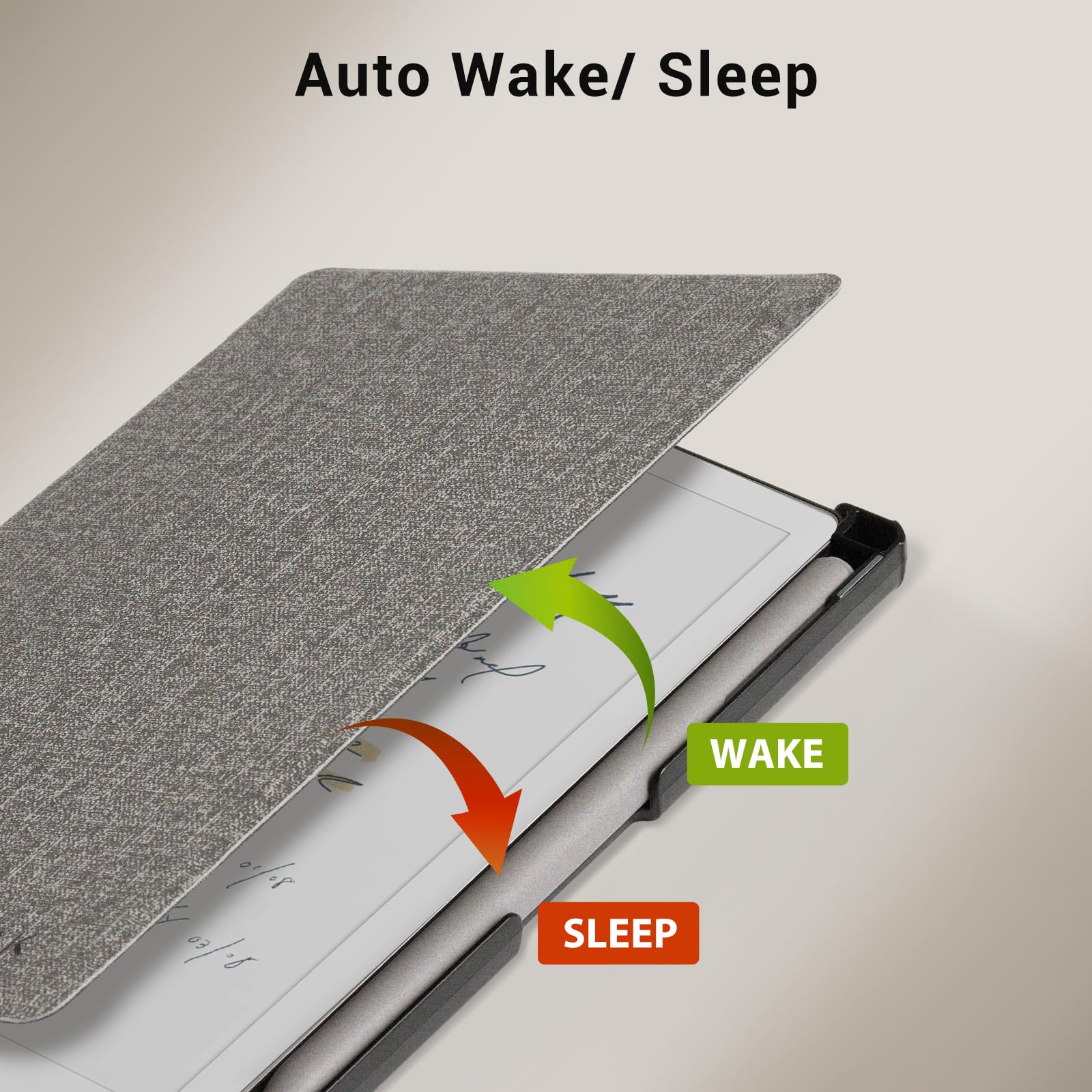 Remarkable Paper Pro Move 7.3 inch (2025) Cross texture Folio Cover#Color_Gray