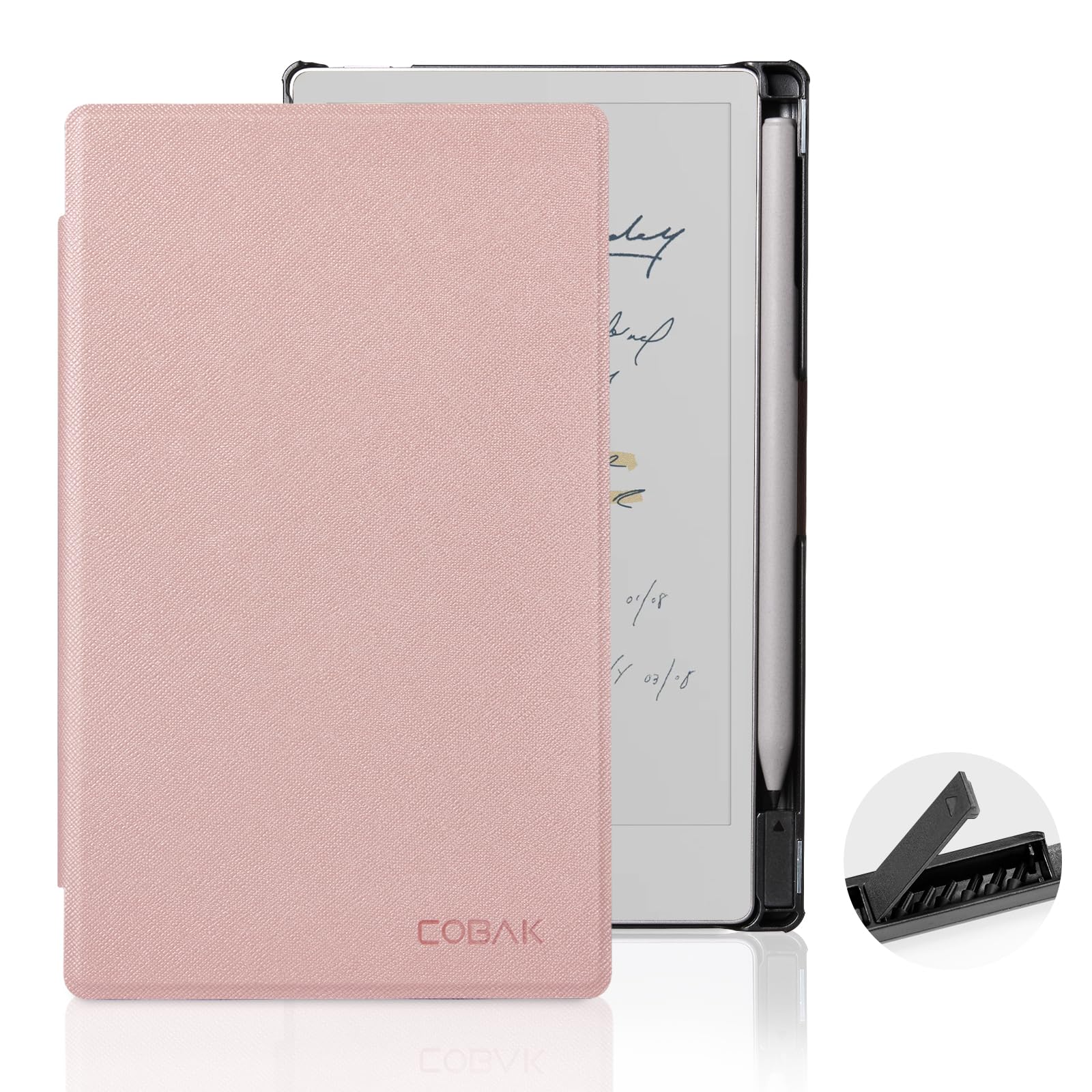 Remarkable Paper Pro Move 7.3 inch (2025) Cross texture Folio Cover#Color_Pink