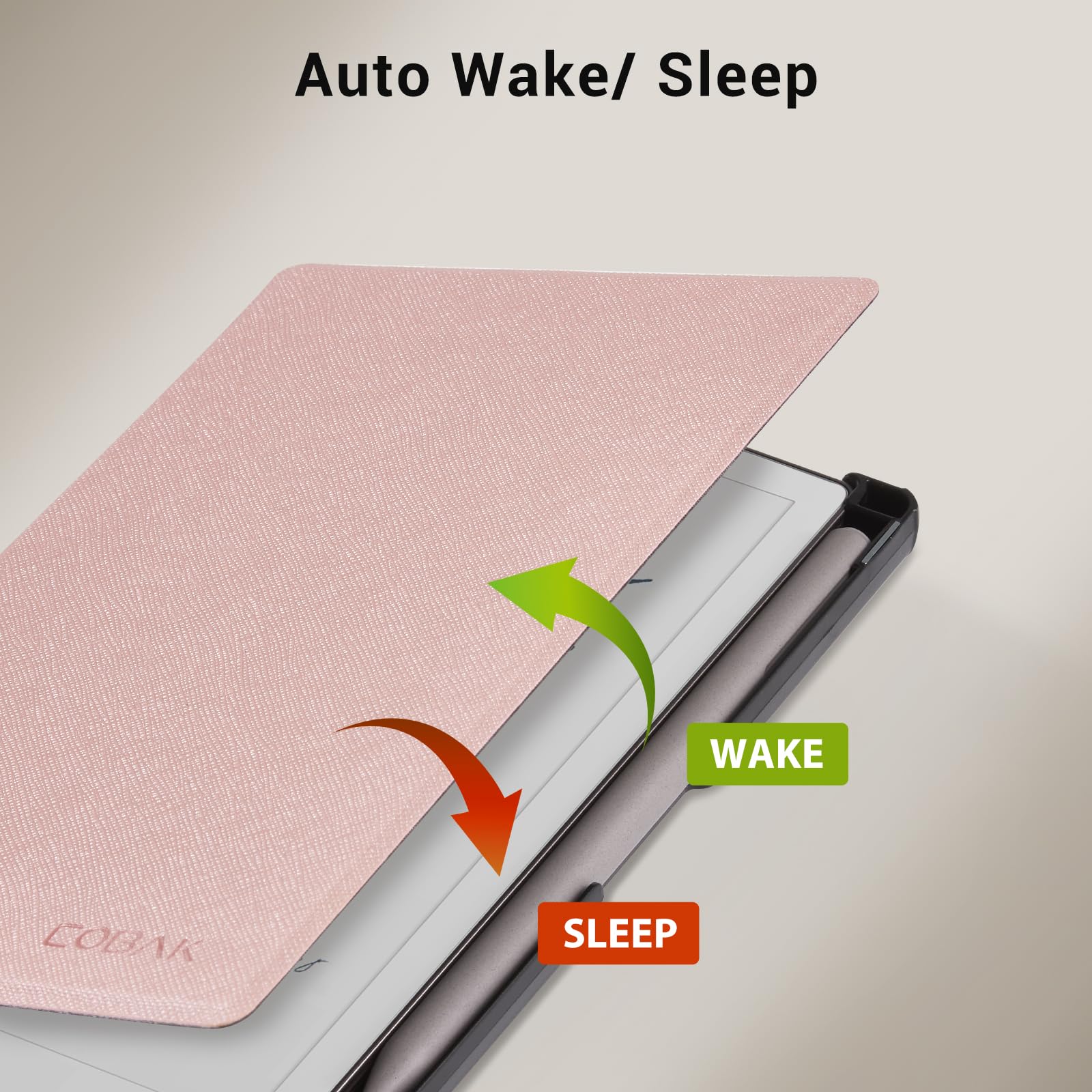 Remarkable Paper Pro Move 7.3 inch (2025) Cross texture Folio Cover#Color_Pink