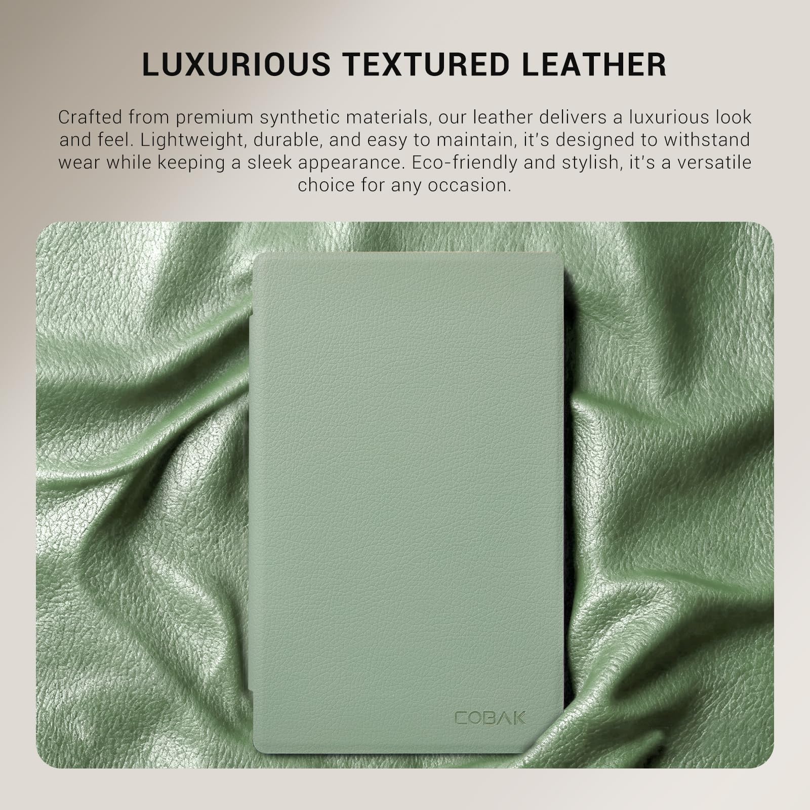 Remarkable Paper Pro Move 7.3 inch (2025) Cross texture Folio Cover#Color_Sage Green