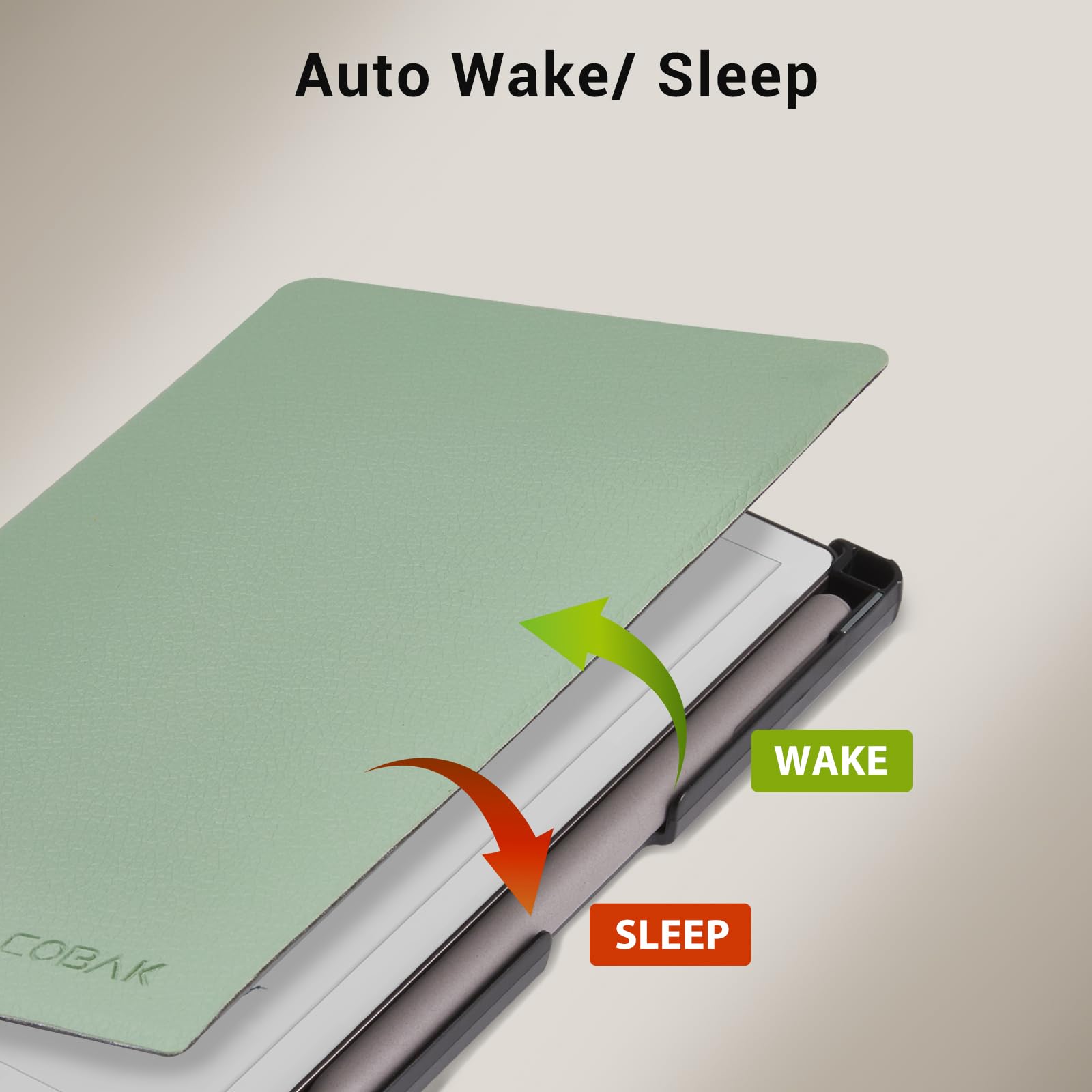 Remarkable Paper Pro Move 7.3 inch (2025) Cross texture Folio Cover#Color_Sage Green