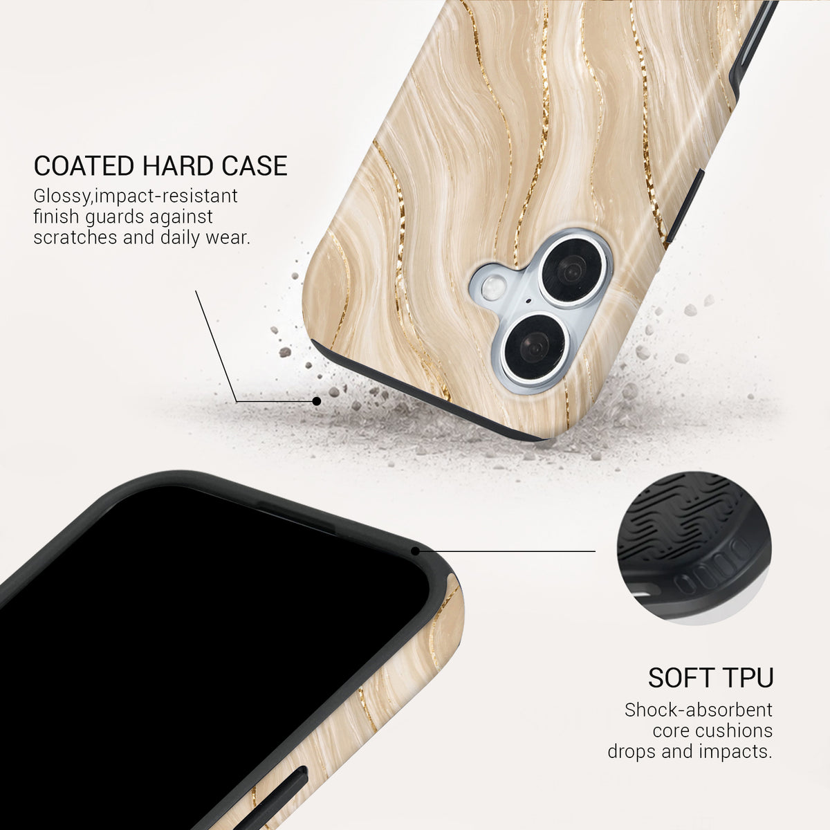 Sandstone Tough Phone Case#DEVICE_iPhone 17