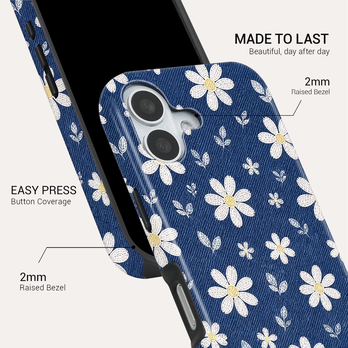 Denim Daisy Tough Phone Case#DEVICE_iPhone 17