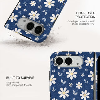 Denim Daisy Tough Phone Case#DEVICE_iPhone Duo