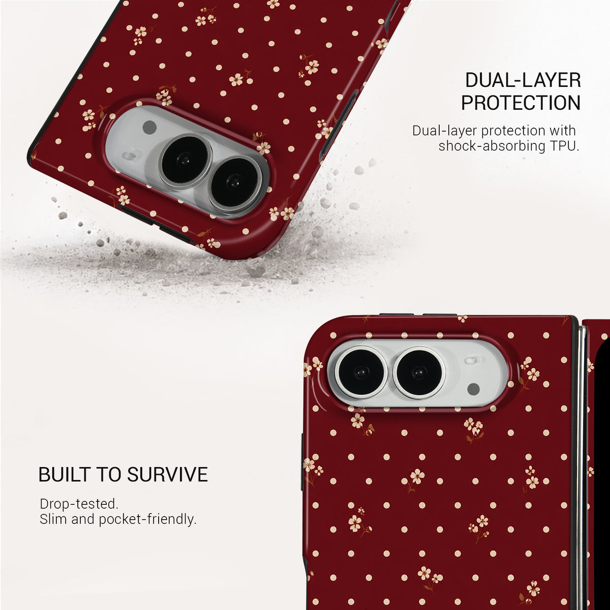 Dotted Flowers Tough Phone Case#DEVICE_iPhone Duo