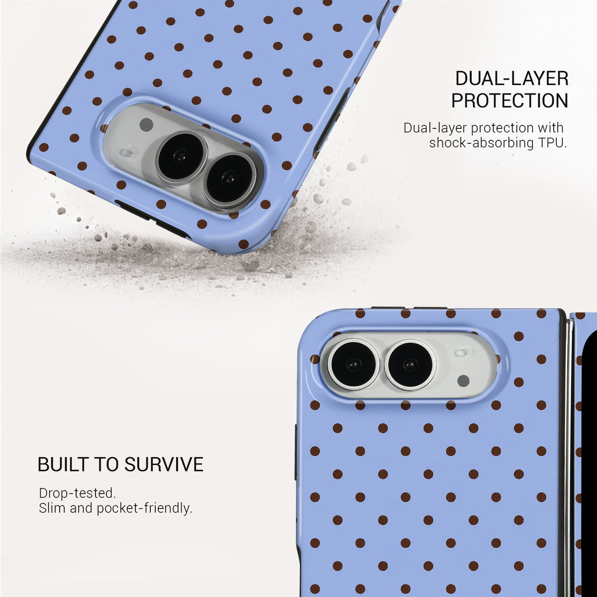 Blue Speckles Tough Phone Case#DEVICE_iPhone Duo