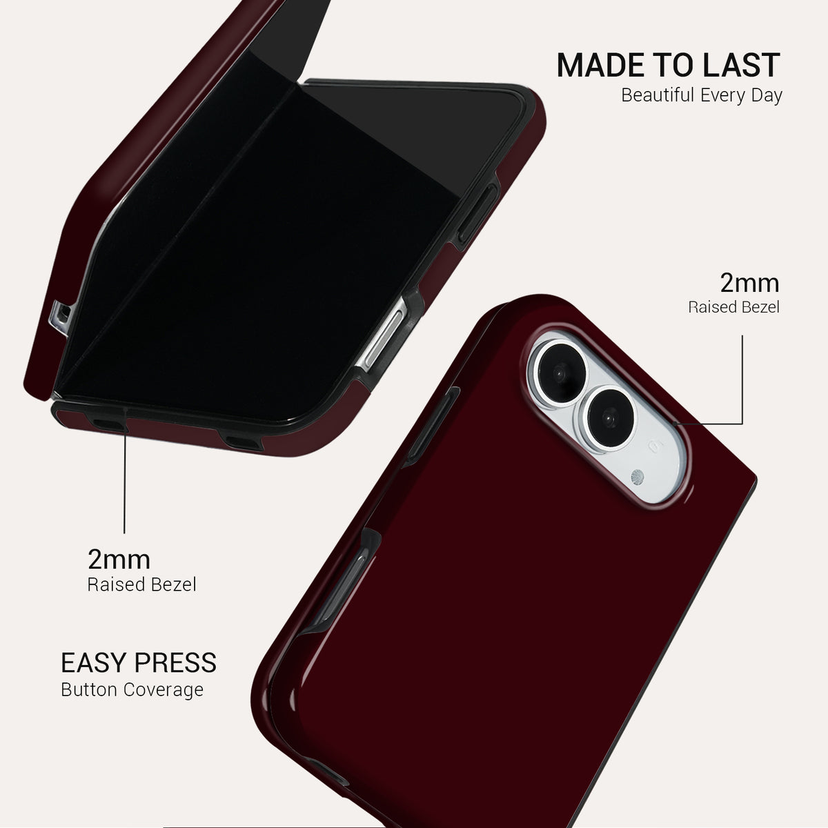 Oxblood Tough Phone Case#DEVICE_iPhone Duo