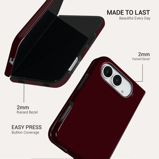 Oxblood Tough Phone Case#DEVICE_iPhone Duo
