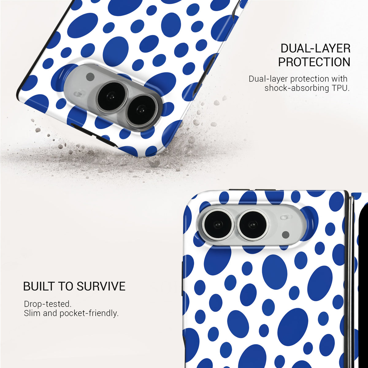 Blue Freckles Tough Phone Case#DEVICE_iPhone Duo