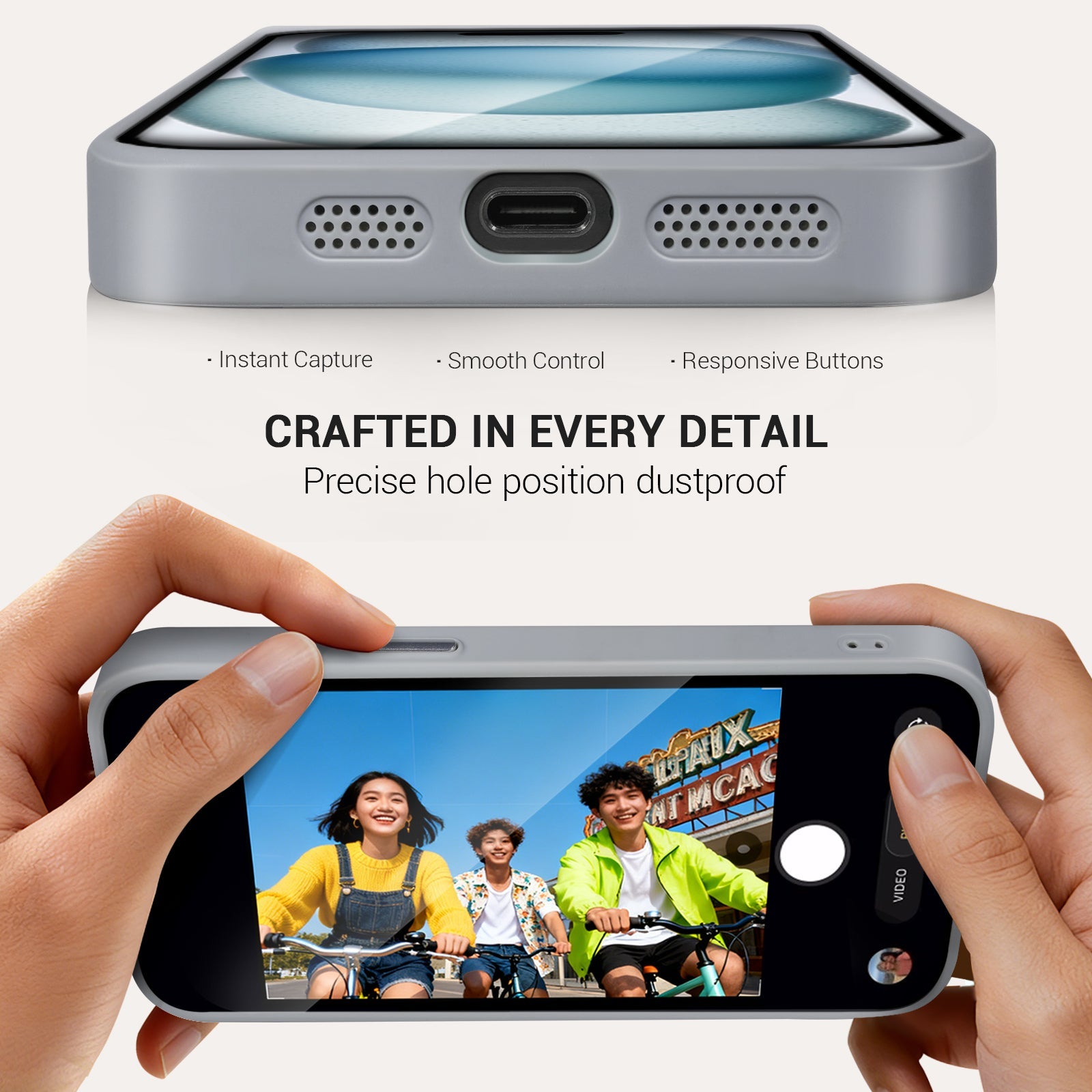 iPhone 13–16 NFC E-Ink Case with 4-Inch HD Display#Color_Grey