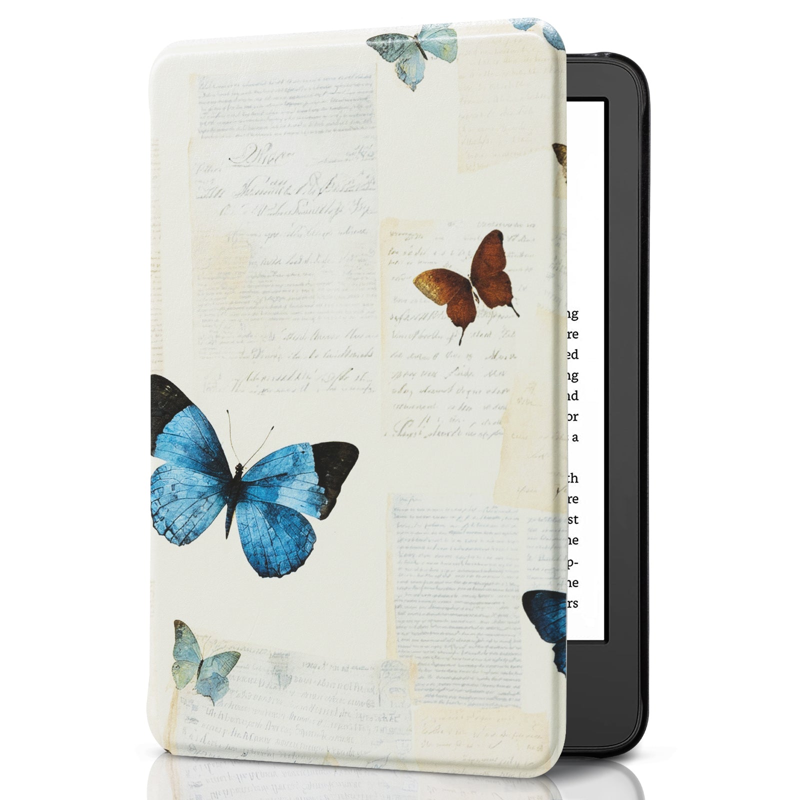 Eden Beige Butterfly Kindle Basic 6 INCH Case