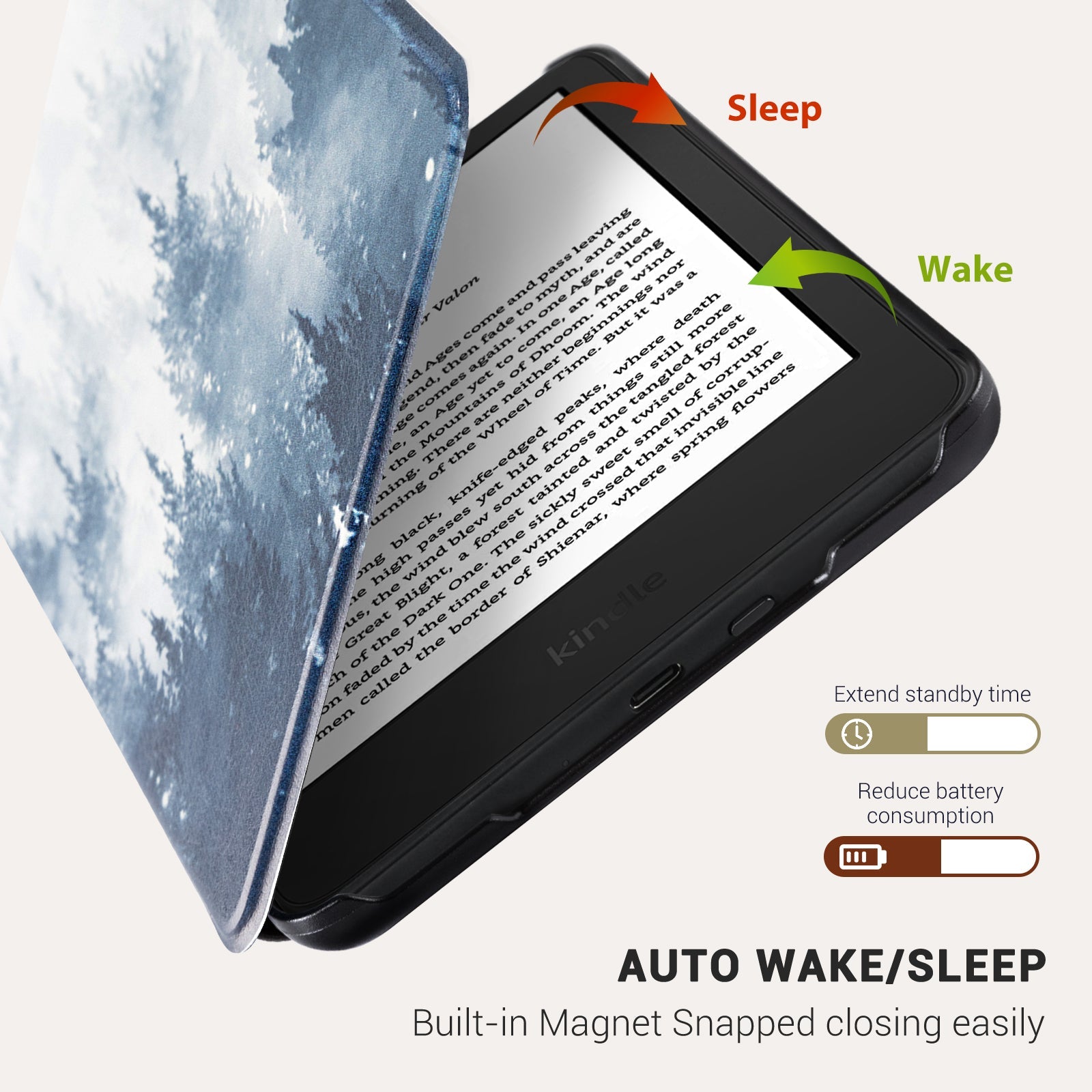 Senyu Forest Kindle Basic 6 INCH Case