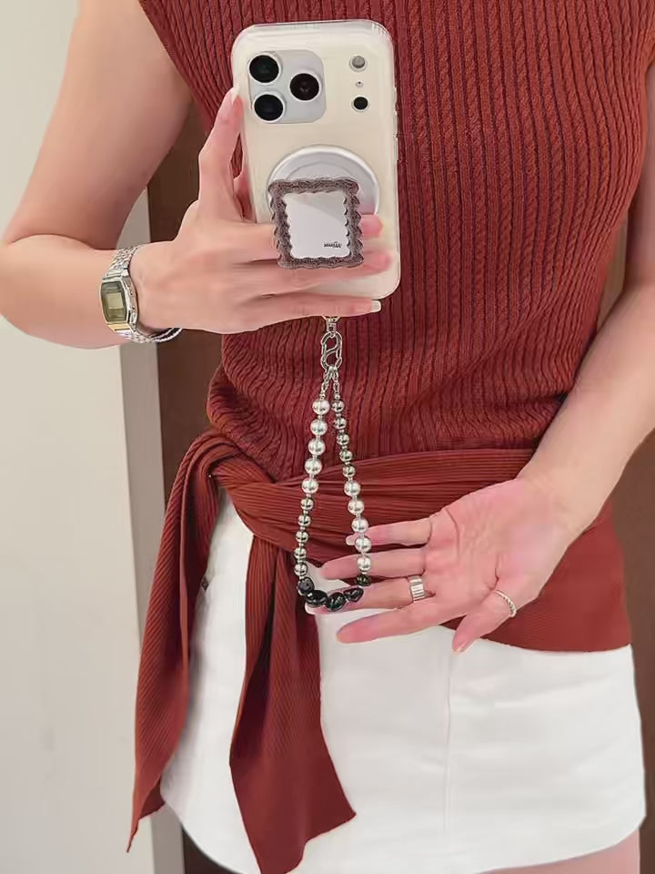 Midnight Pearl Phone Wristlet