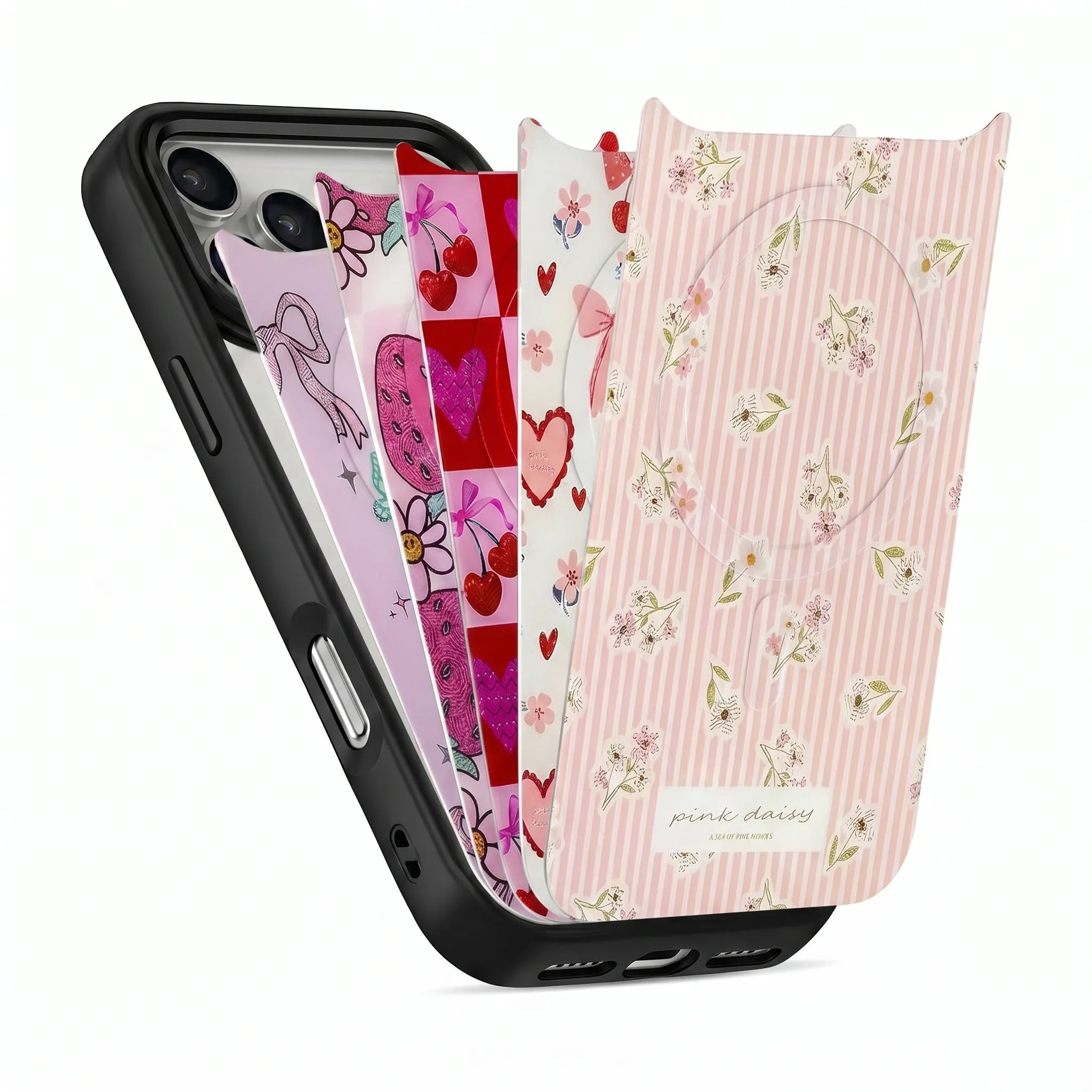 Interchangeable Phone Case Set#Set_Berry Bloom Set